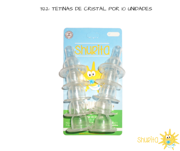 322 Shurita Tetina De Cristal Por 10 Unidades