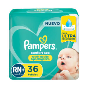 80710834 Pampers Confortsec Rn+ Hyp X 36 Pañ