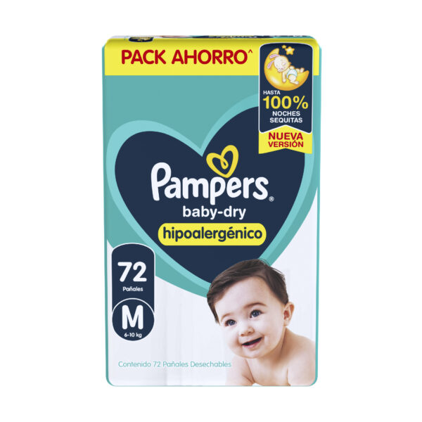 80748933 Pampers Babydry Med 72 X 2
